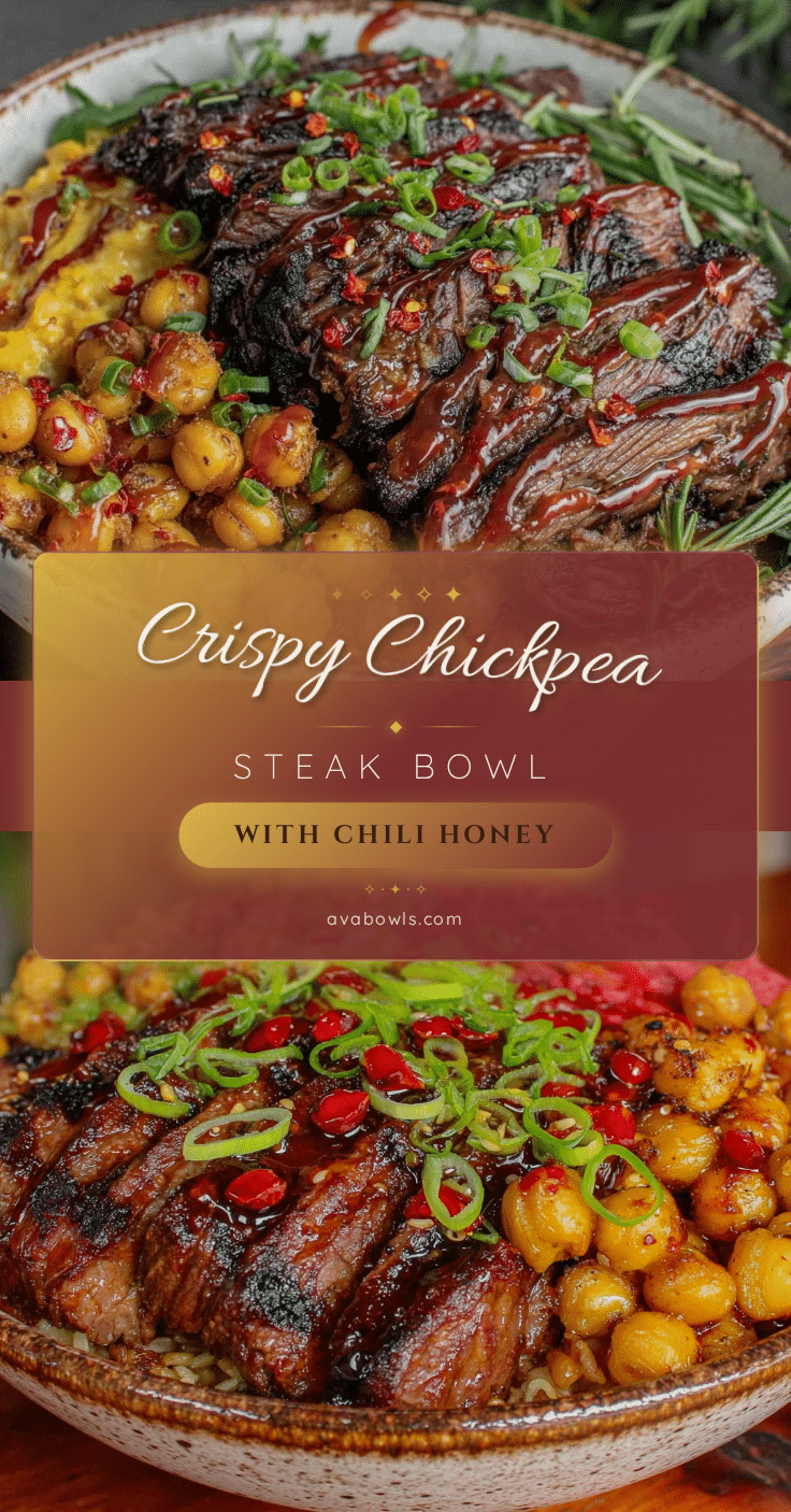 crispy chickpea steak bowl recipe