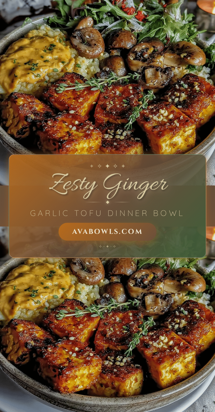 ginger garlic tofu bowl recipe