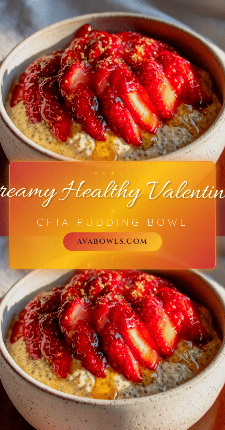 healthy valentines chia pudding bowl recipe