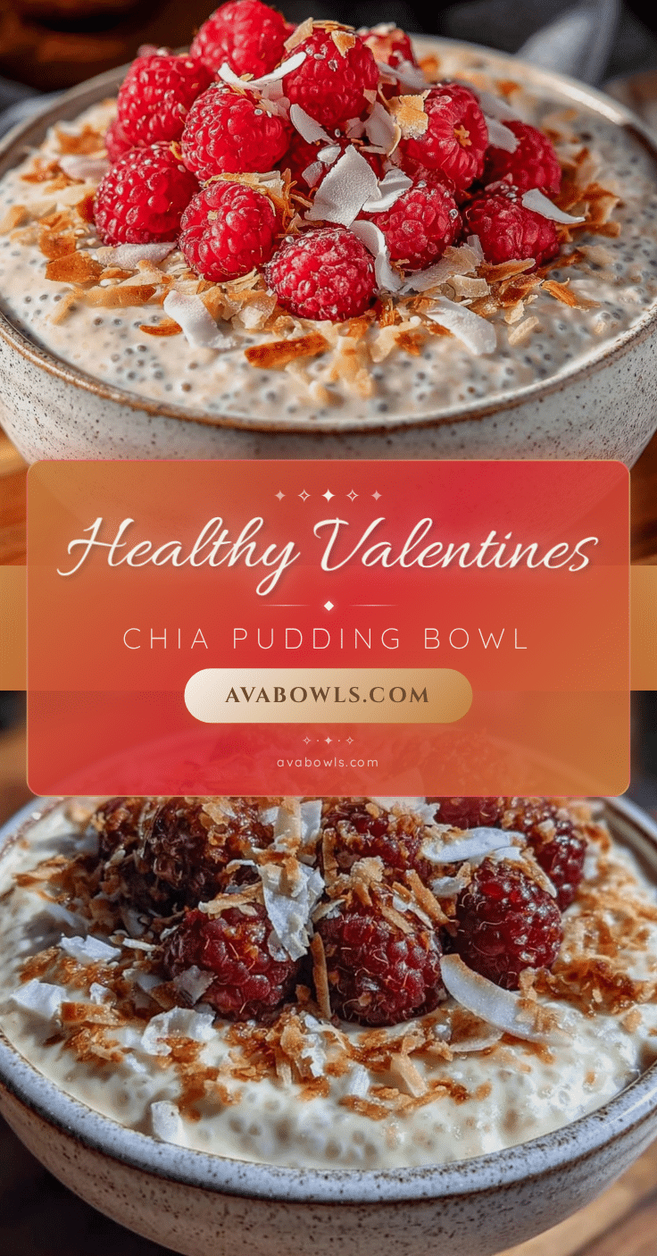 healthy valentines chia pudding bowl recipe