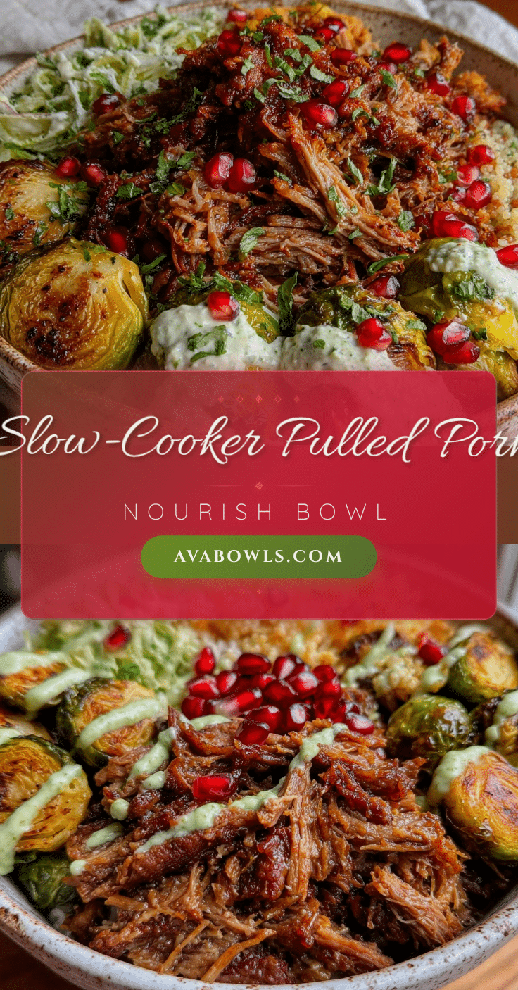 slow-cooker pulled pork nourish bowl recipe