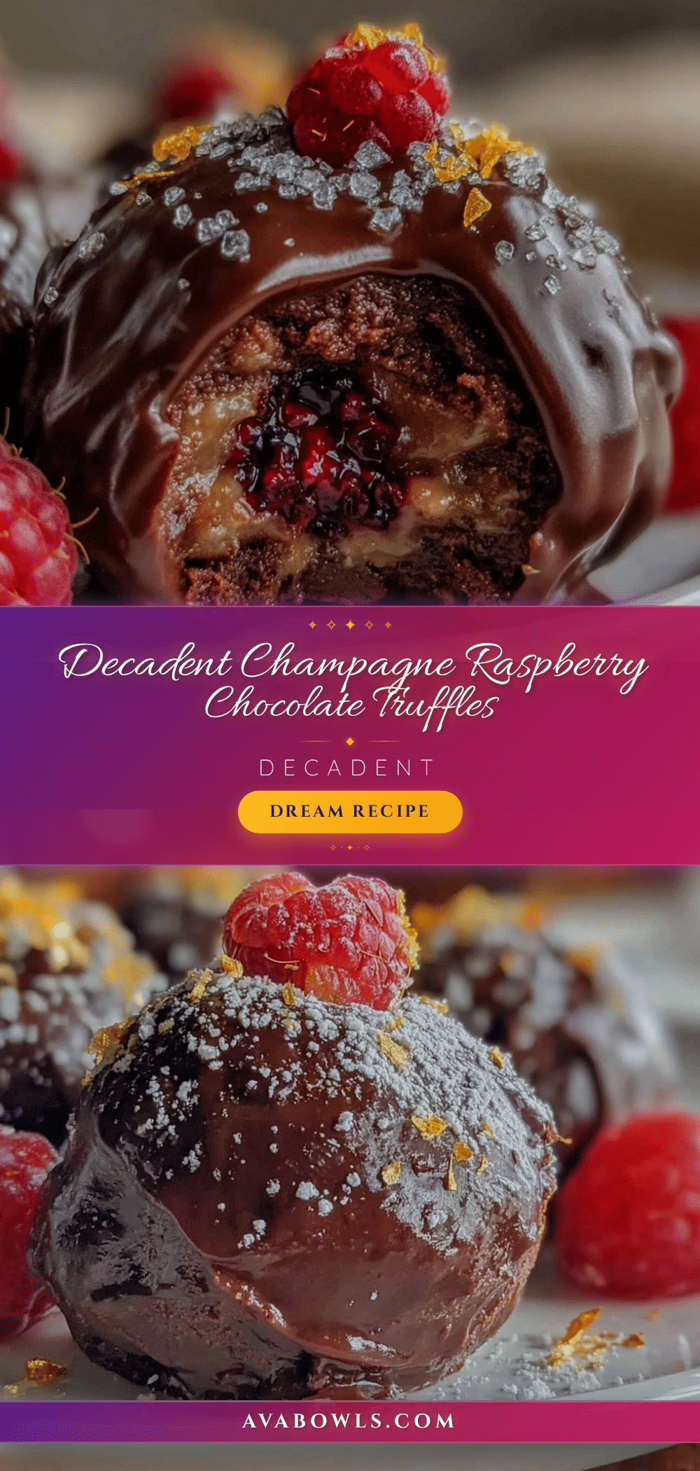 champagne raspberry chocolate truffles recipe