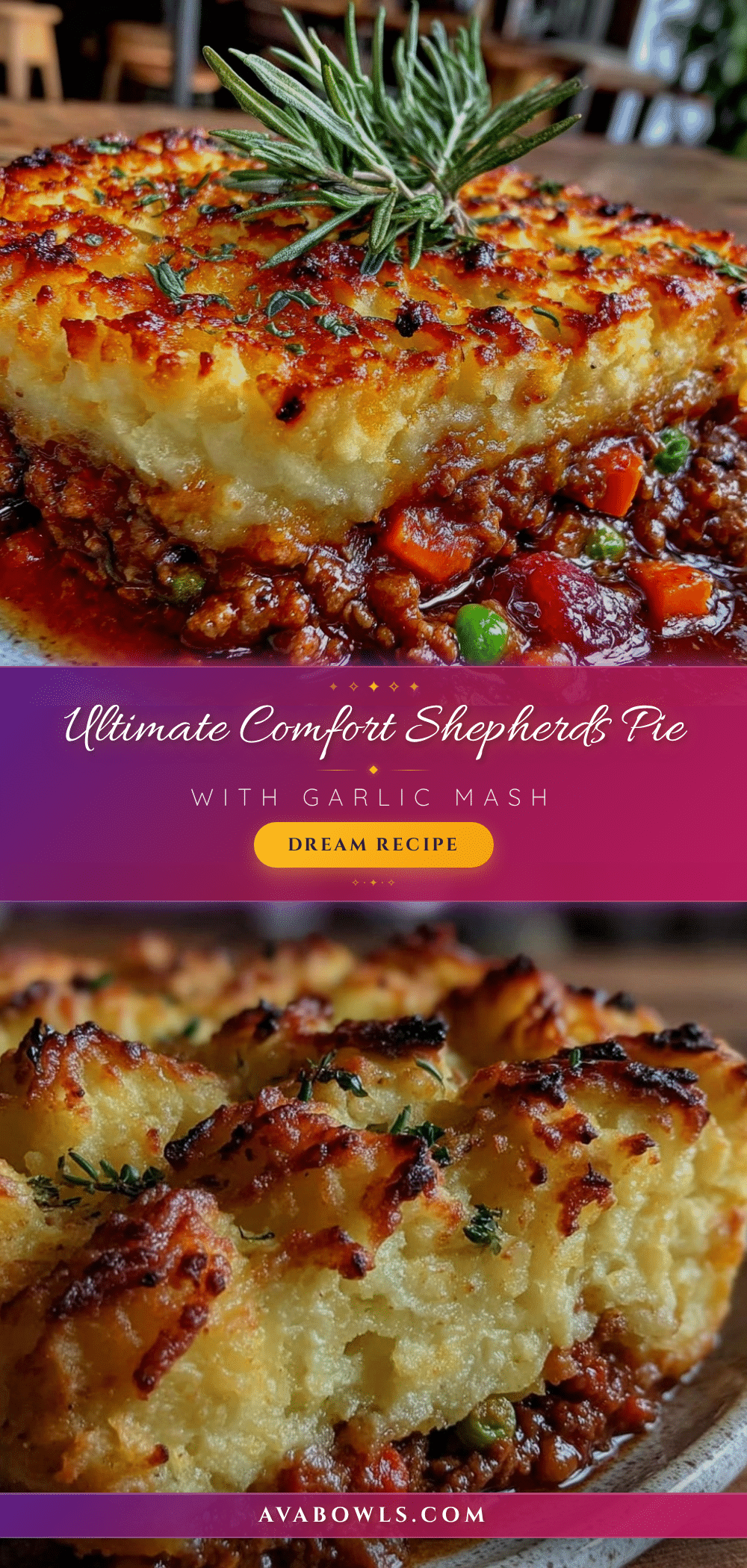 cozy shepherd’s pie with garlic mashed potatoes recipe