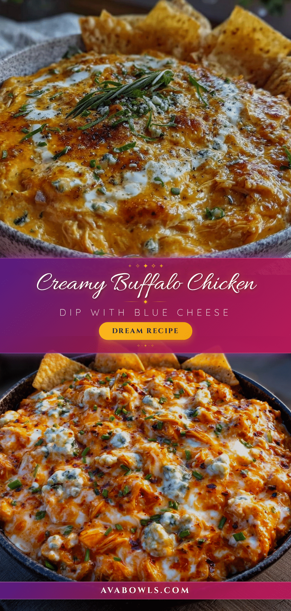 creamy buffalo chicken dip recipe