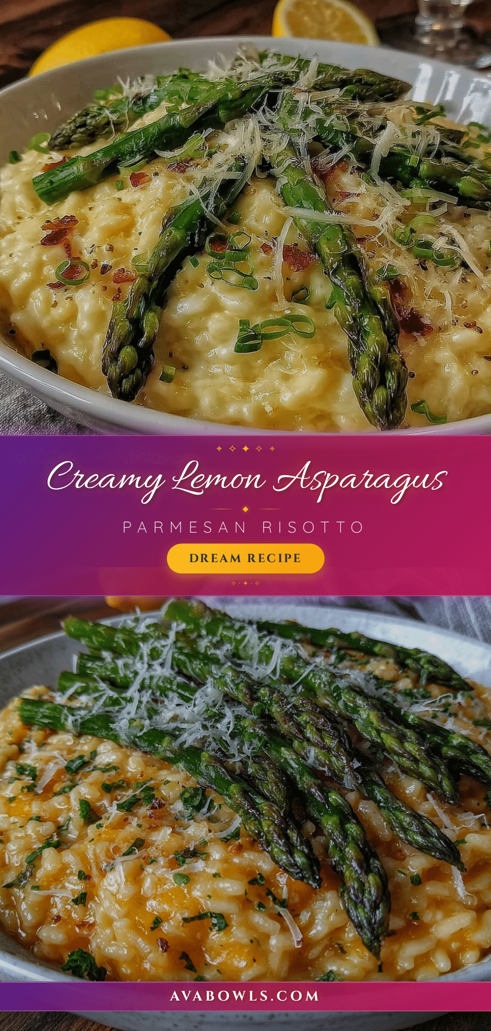 creamy lemon asparagus risotto recipe