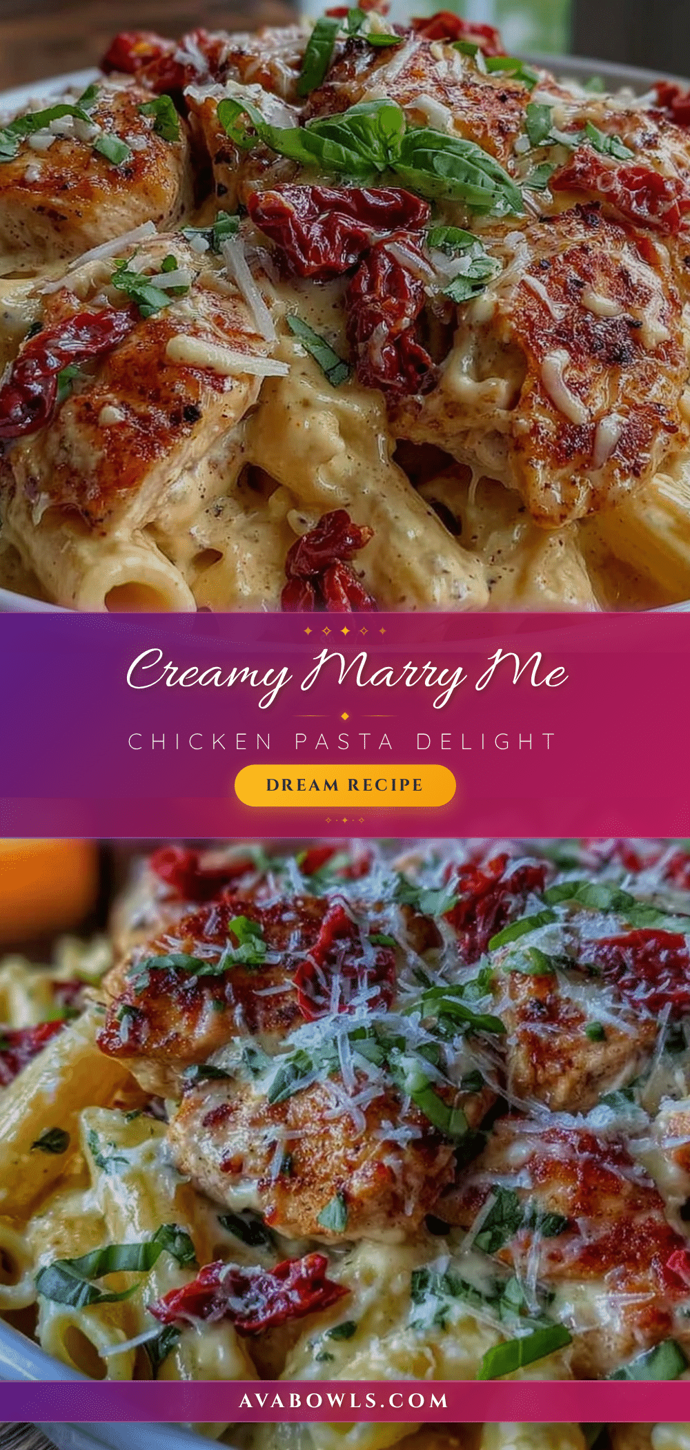 creamy marry me chicken pasta recipe