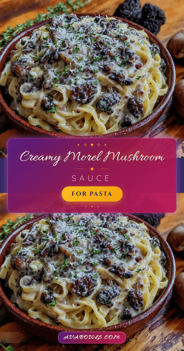 creamy morel mushroom sauce recipe