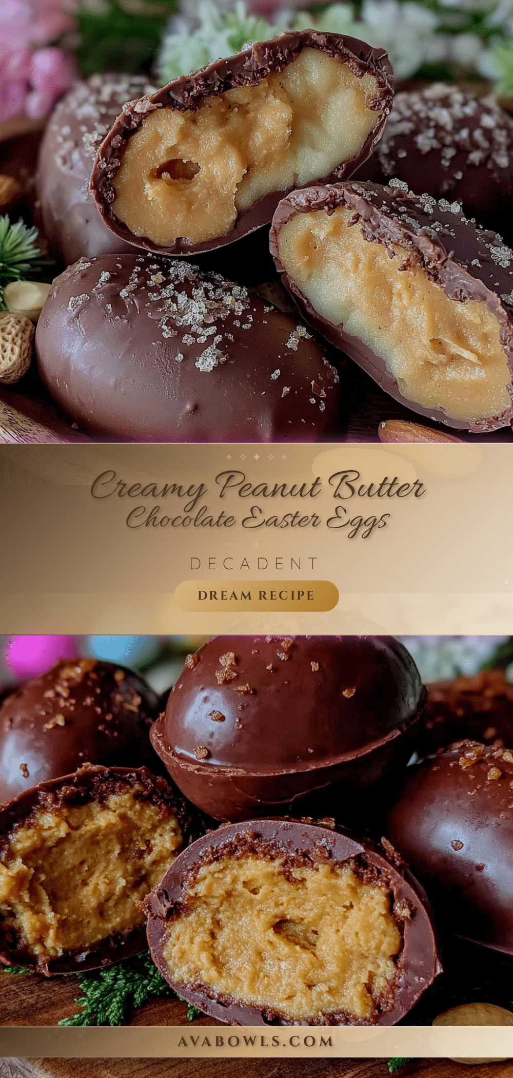 creamy peanut butter chocolate Easter eggs recipe