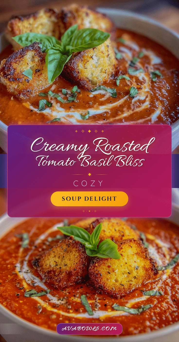 creamy roasted tomato basil soup recipe