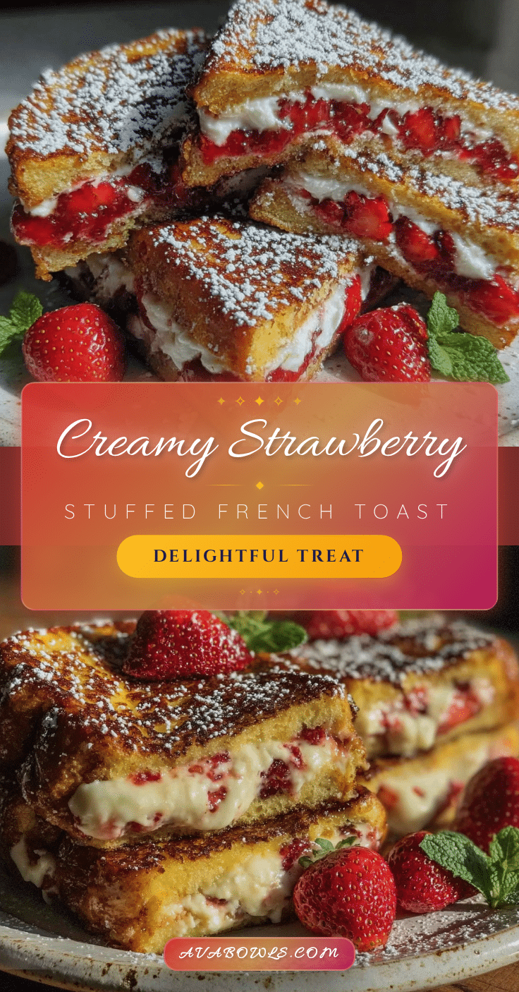 creamy strawberry cream cheese stuffed french toast recipe