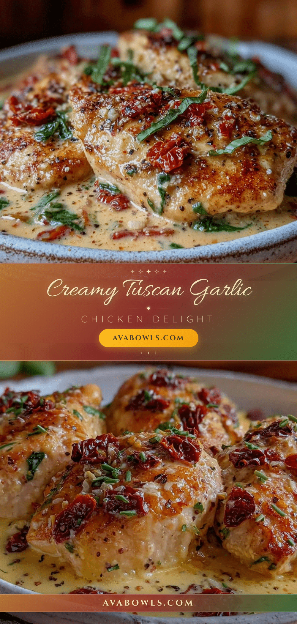 creamy tuscan garlic chicken recipe