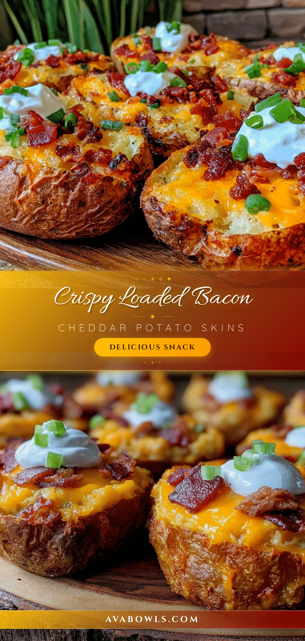 crispy loaded bacon cheddar potato skins recipe