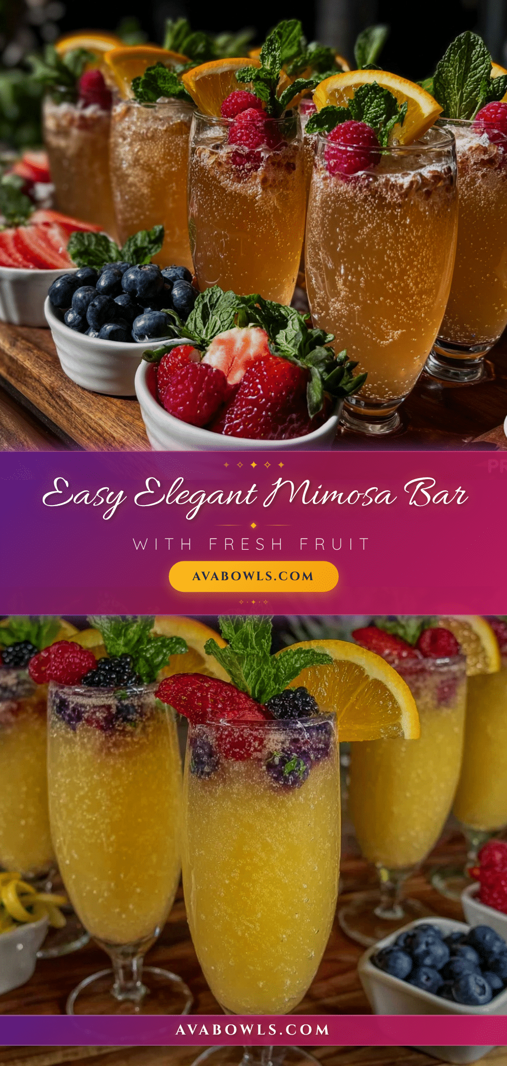 easy elegant mimosa bar recipe