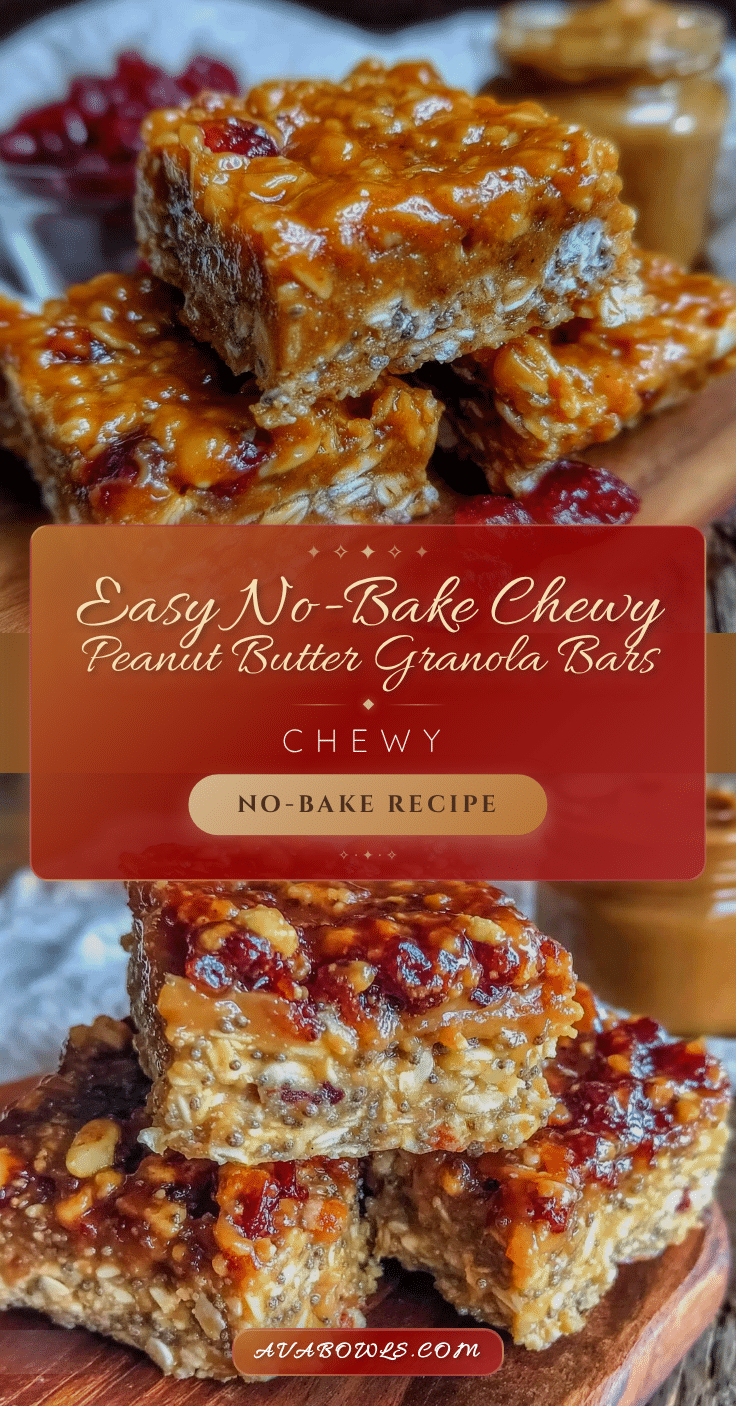 easy no-bake peanut butter granola bars recipe