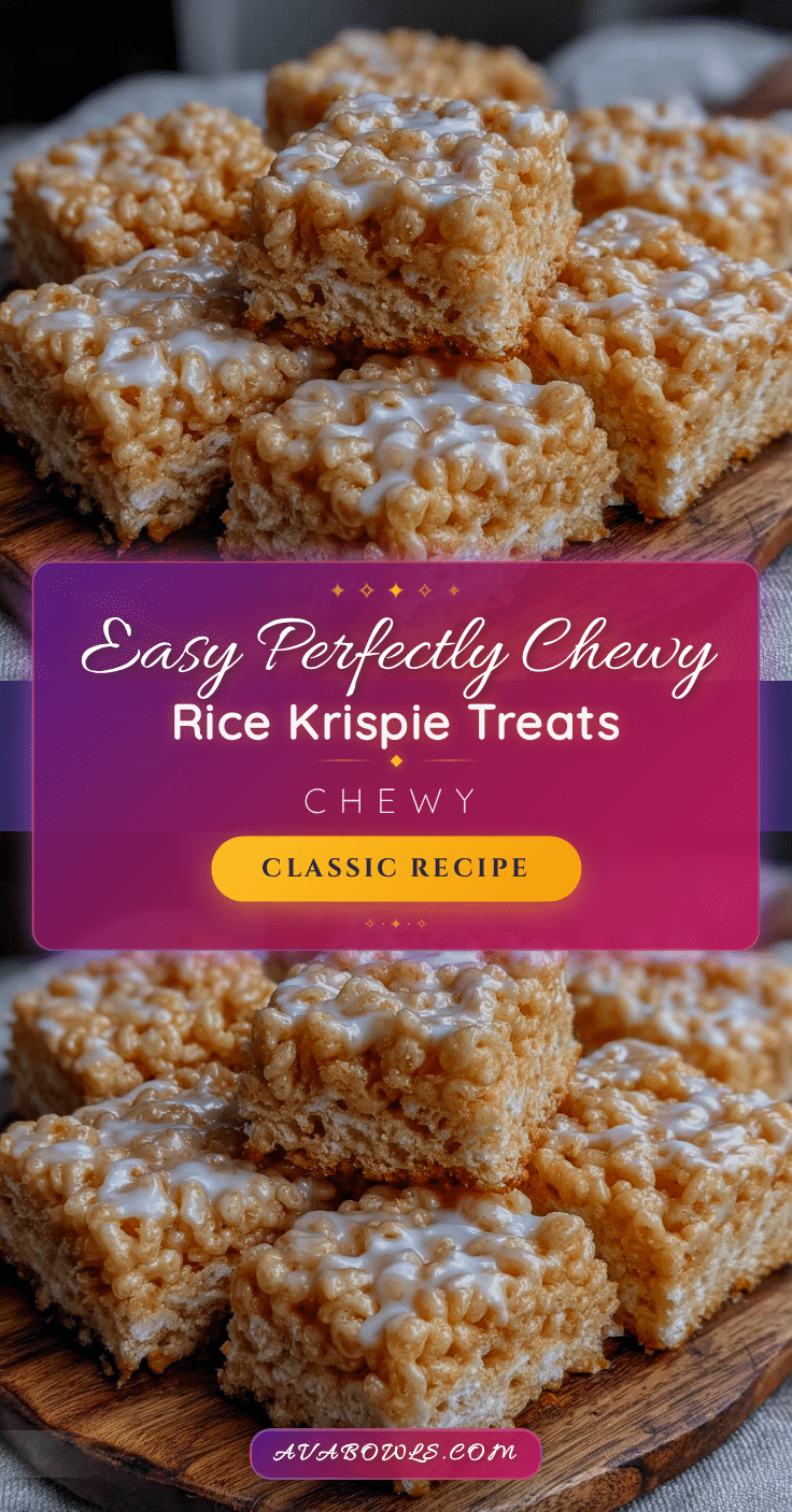 easy perfectly chewy Rice Krispie treats recipe