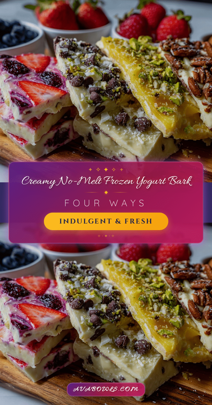 fresh no-melt frozen yogurt bark recipe