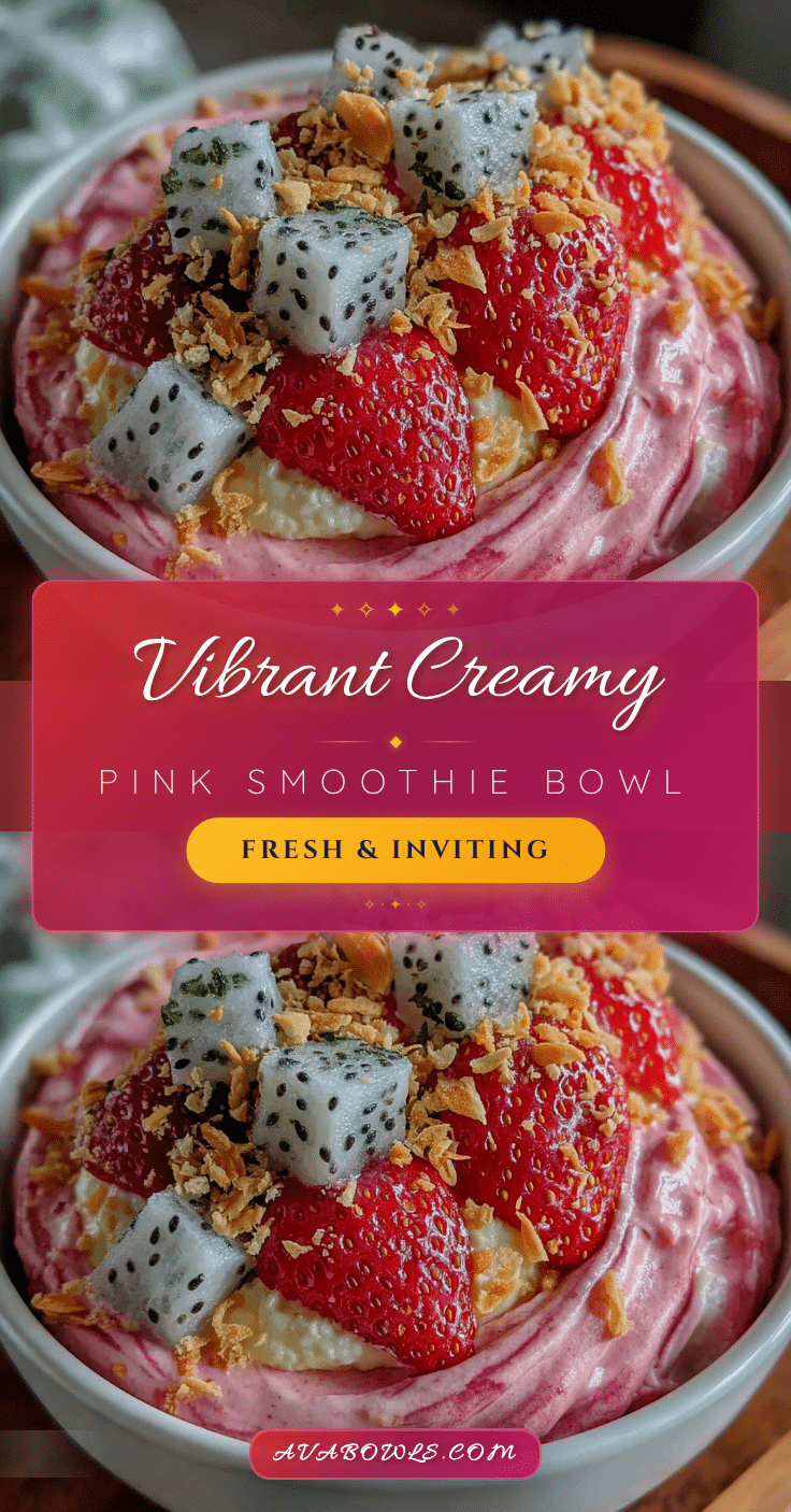 fresh pink smoothie bowl recipe