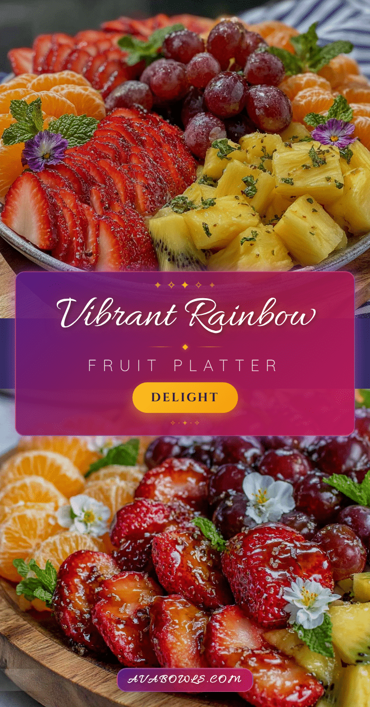 fresh rainbow fruit platter charcuterie style recipe