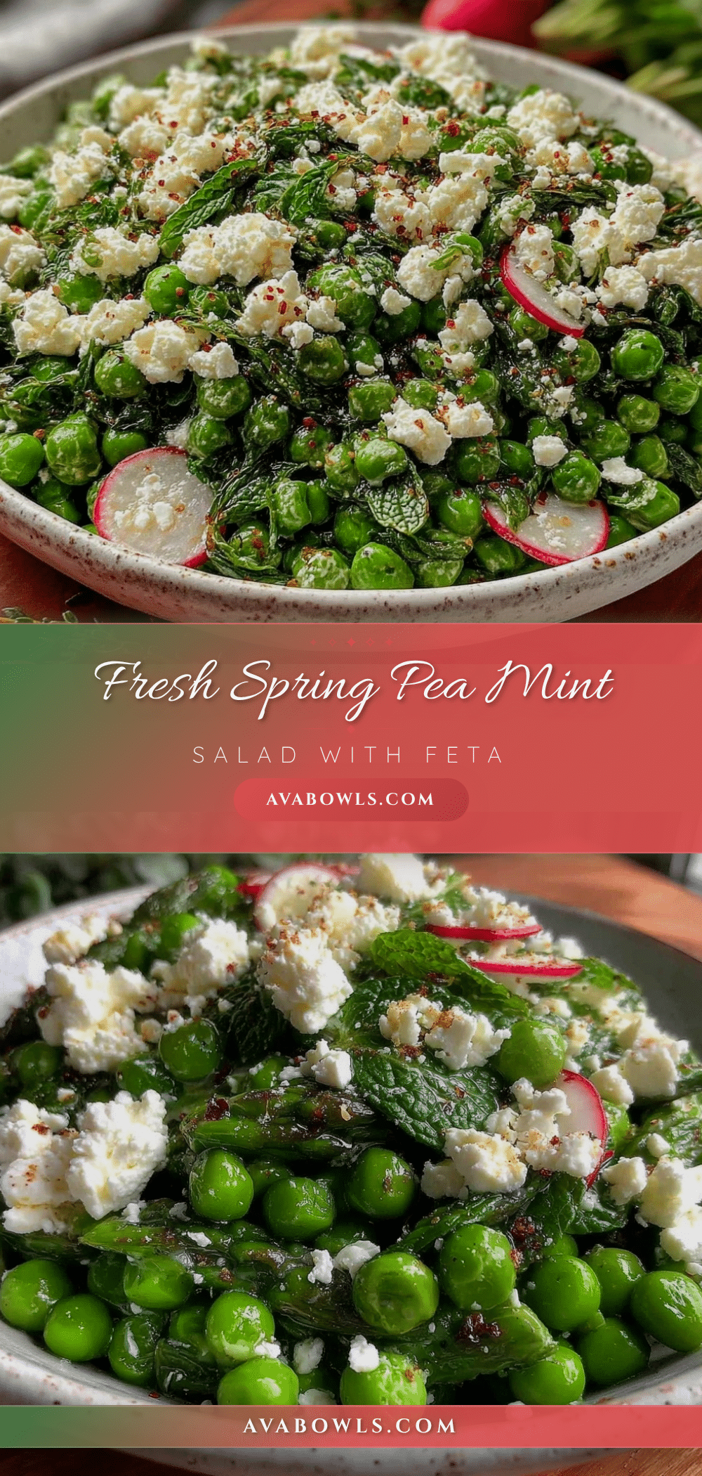 fresh spring pea and mint salad with feta recipe