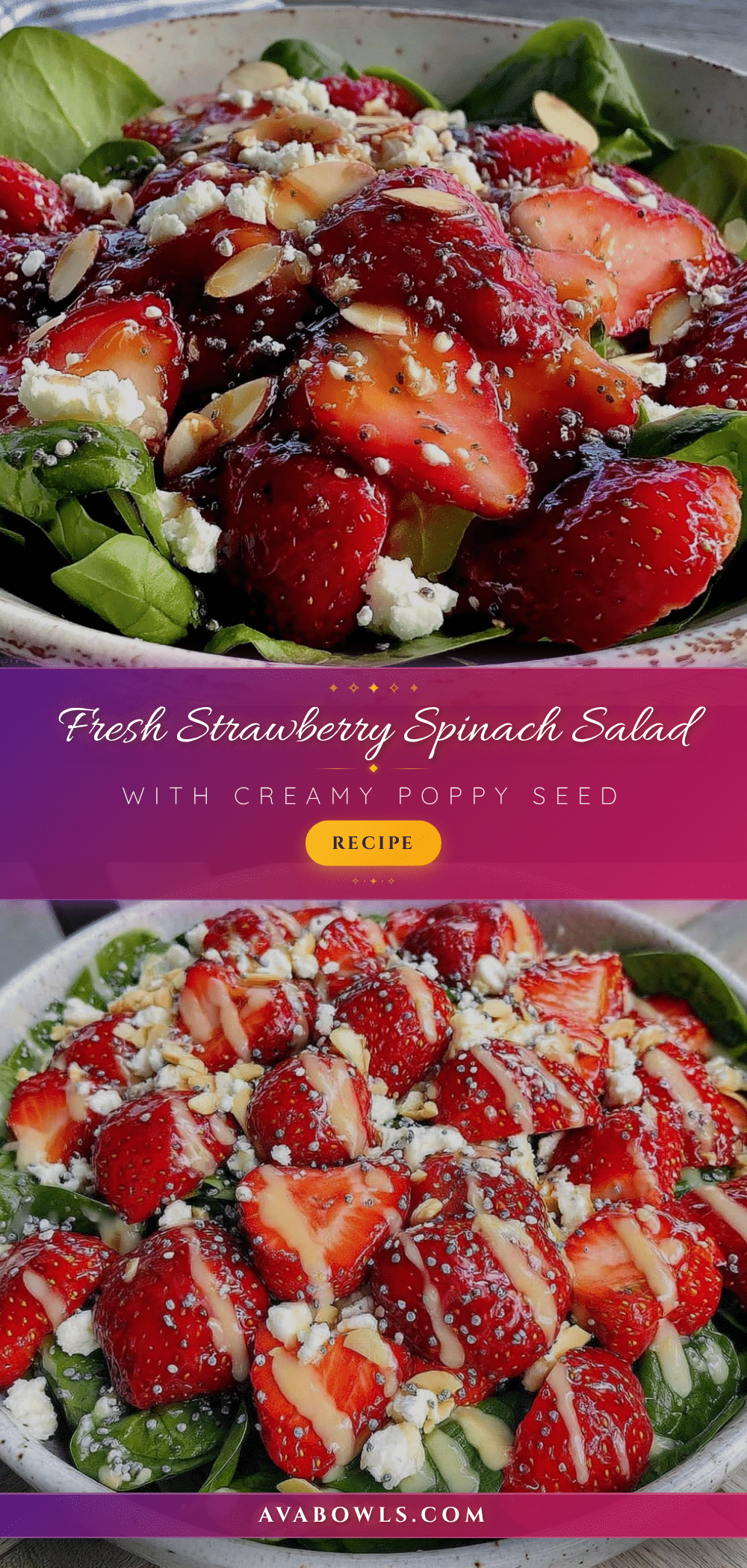 fresh strawberry spinach salad recipe