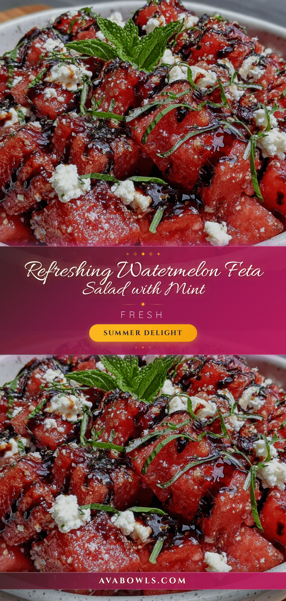 fresh watermelon feta salad recipe