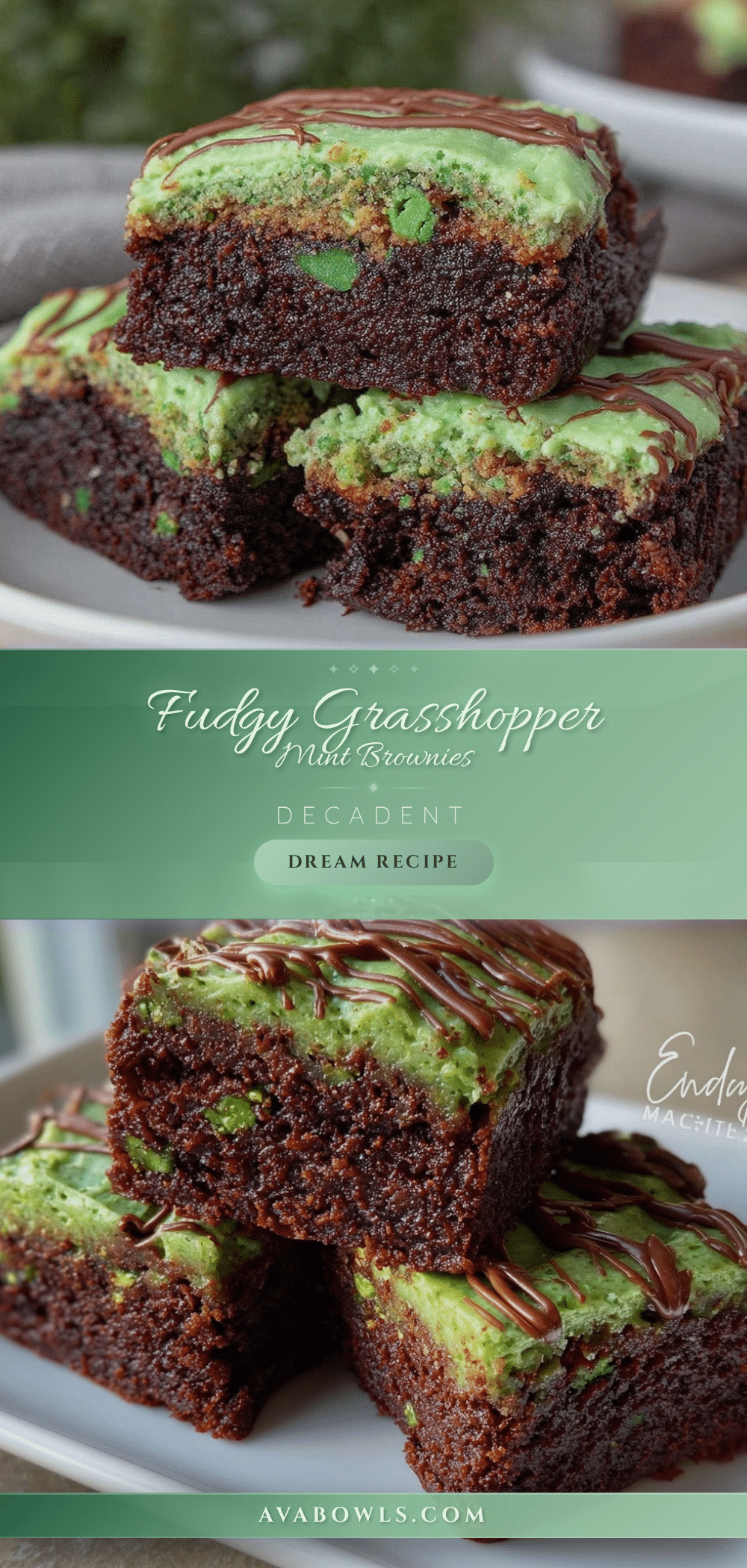 fudgy grasshopper mint brownies recipe