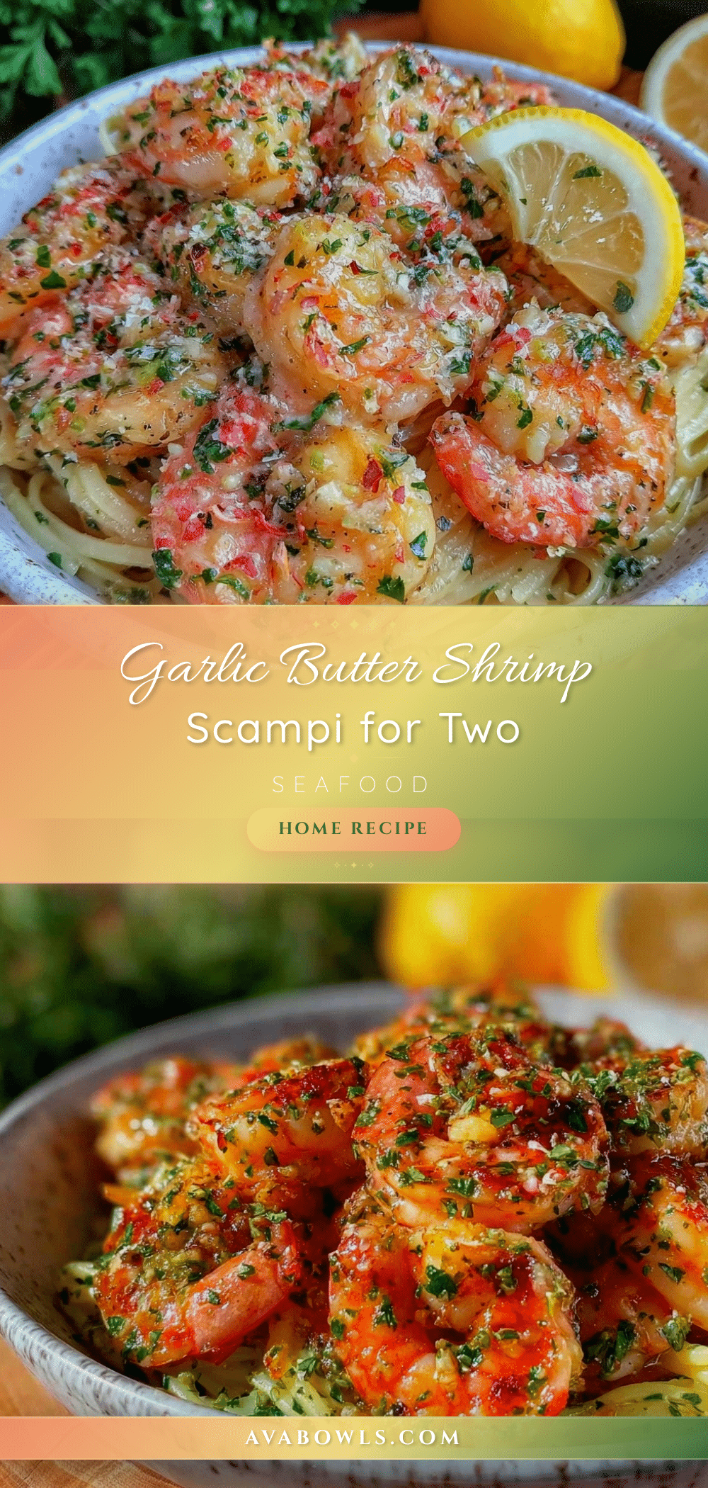 garlic butter shrimp scampi for two recipe