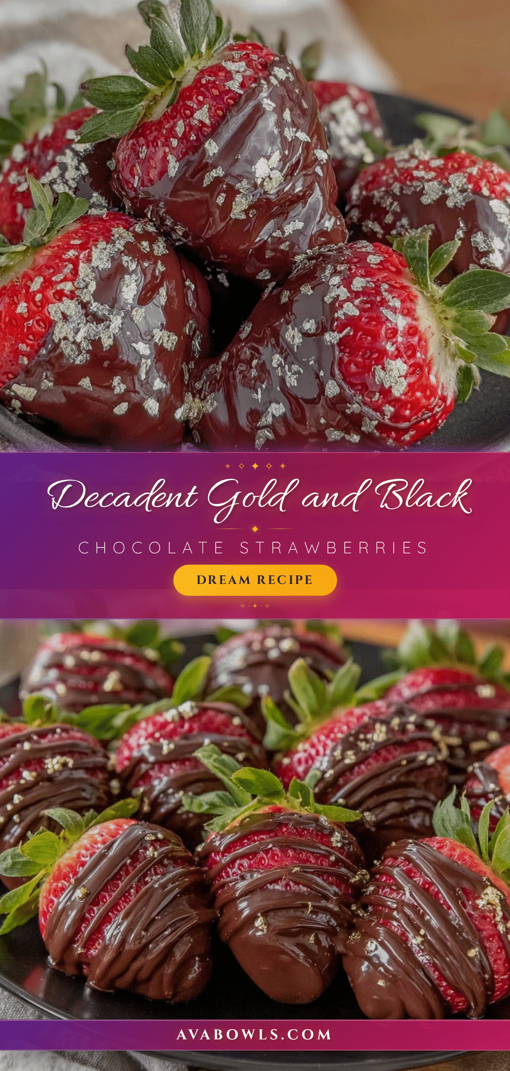 gold chocolate dipped strawberries recipe