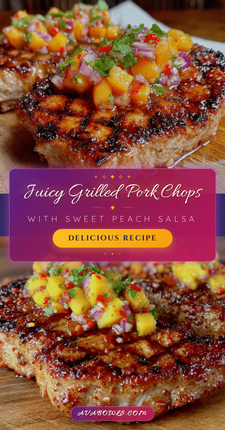 grilled pork chops with sweet peach salsa recipe