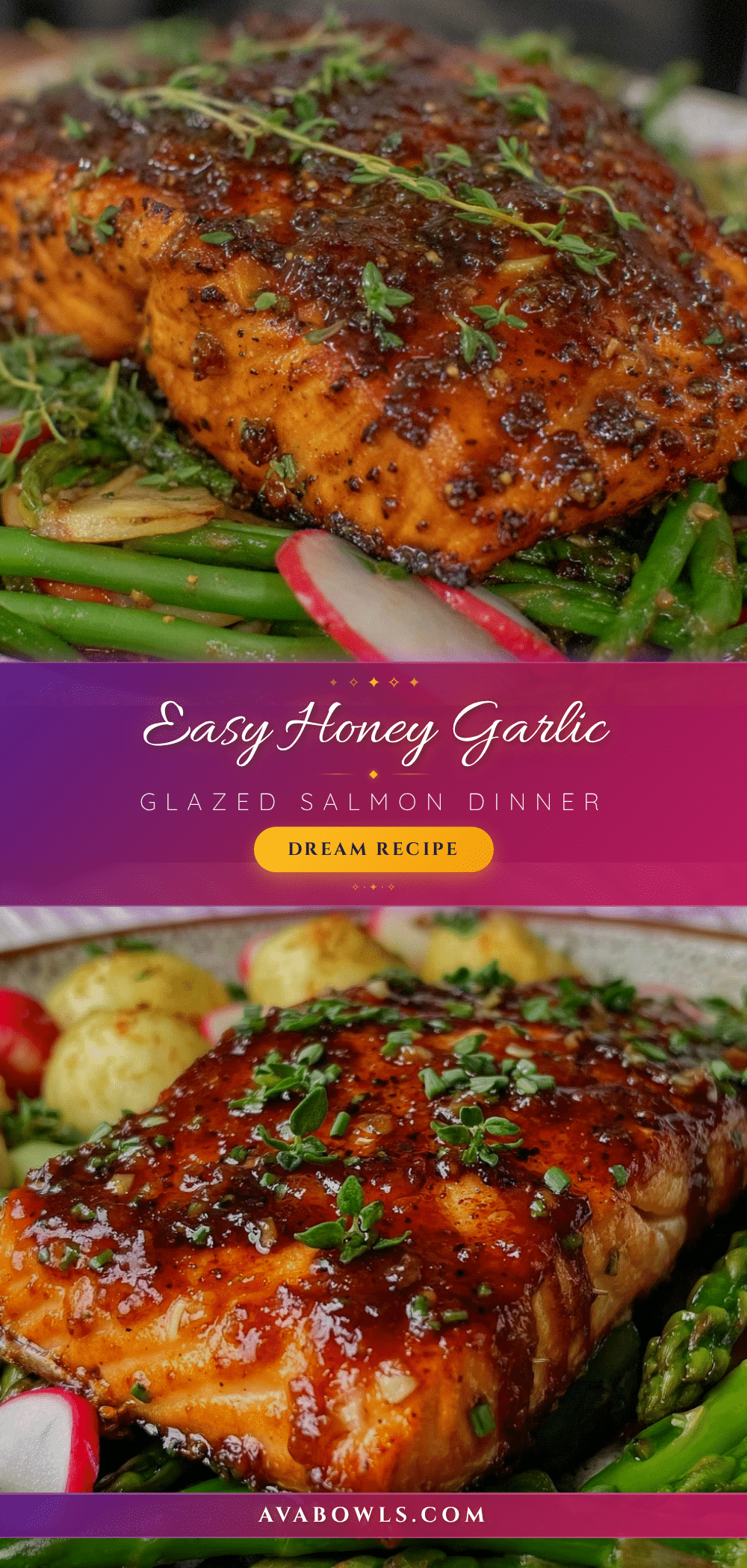honey garlic glazed salmon recipe