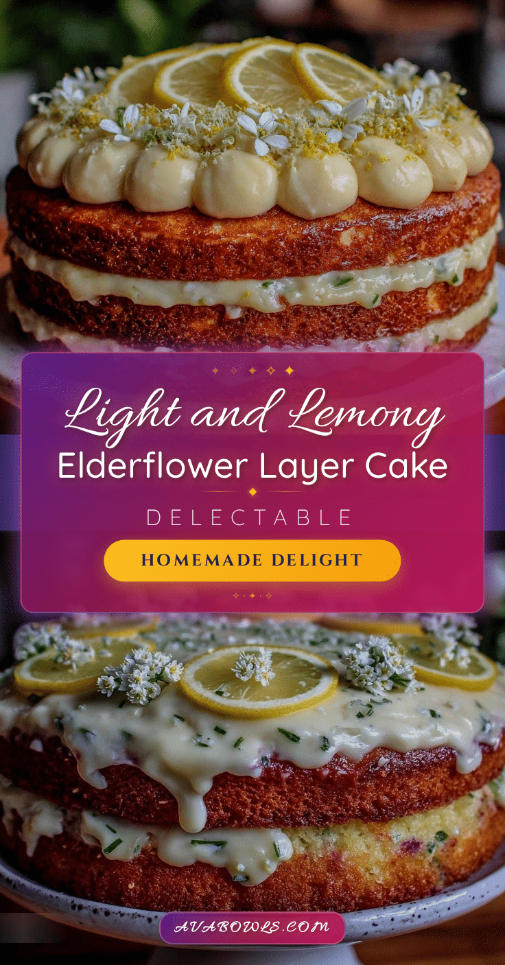 lemon elderflower layer cake recipe