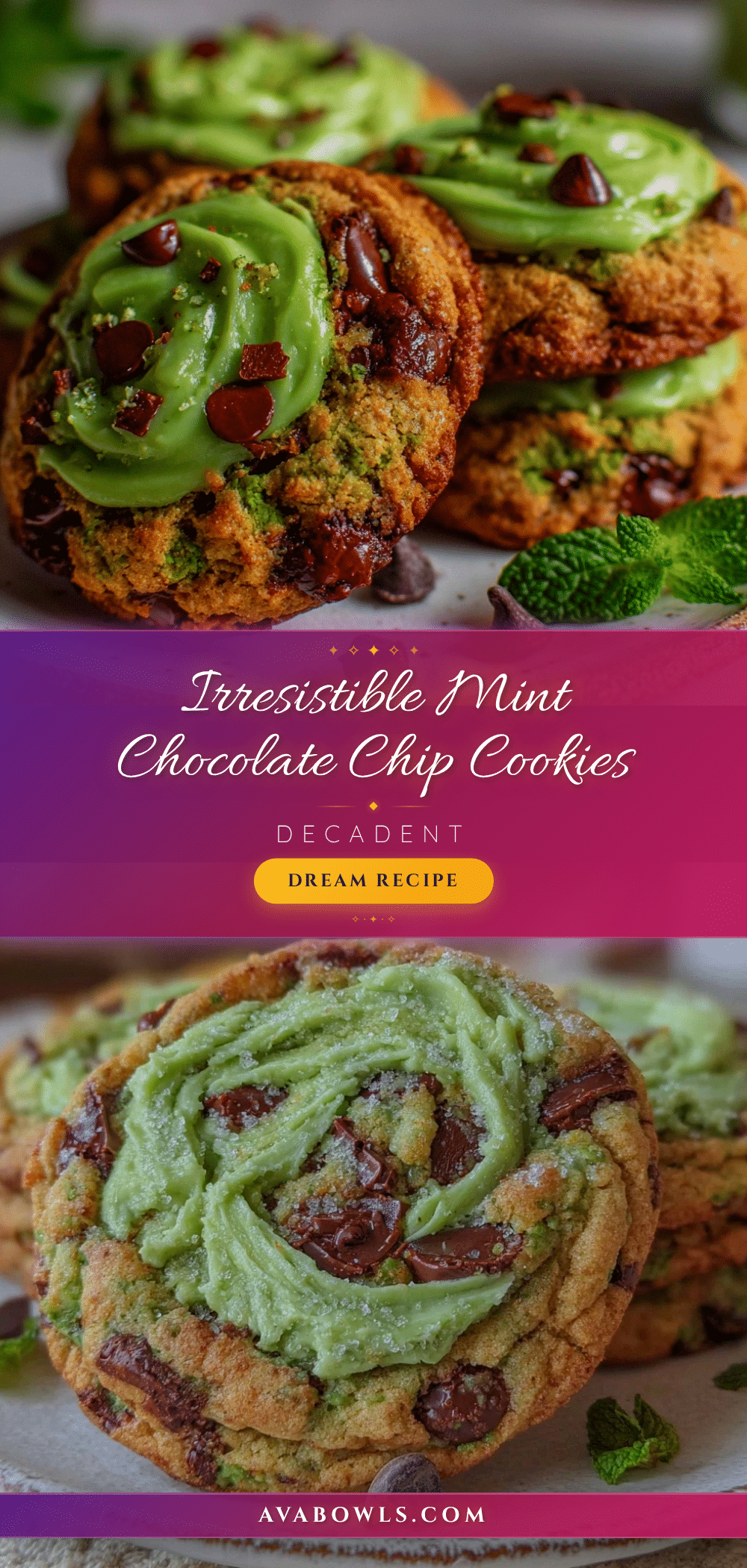 mint chocolate chip cookies recipe
