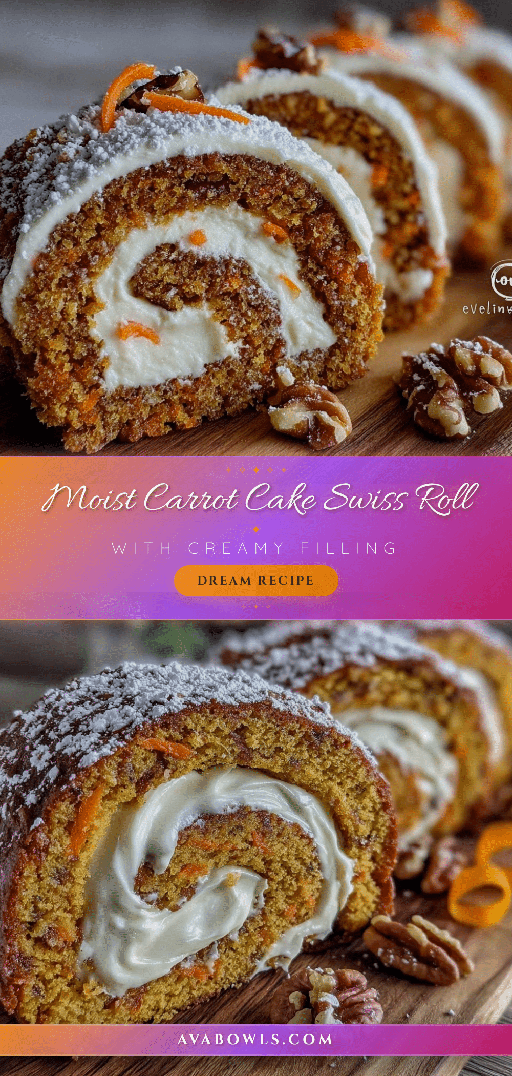 moist carrot cake swiss roll recipe
