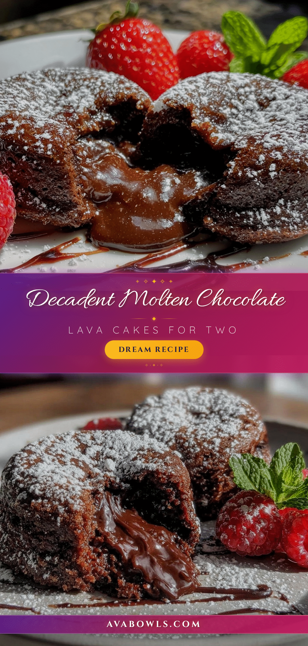 molten chocolate lava cakes for two recipe