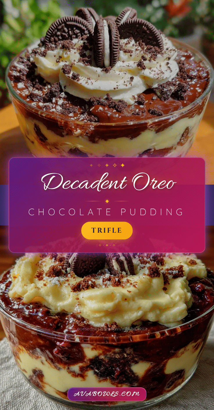 Oreo trifle with chocolate pudding recipe