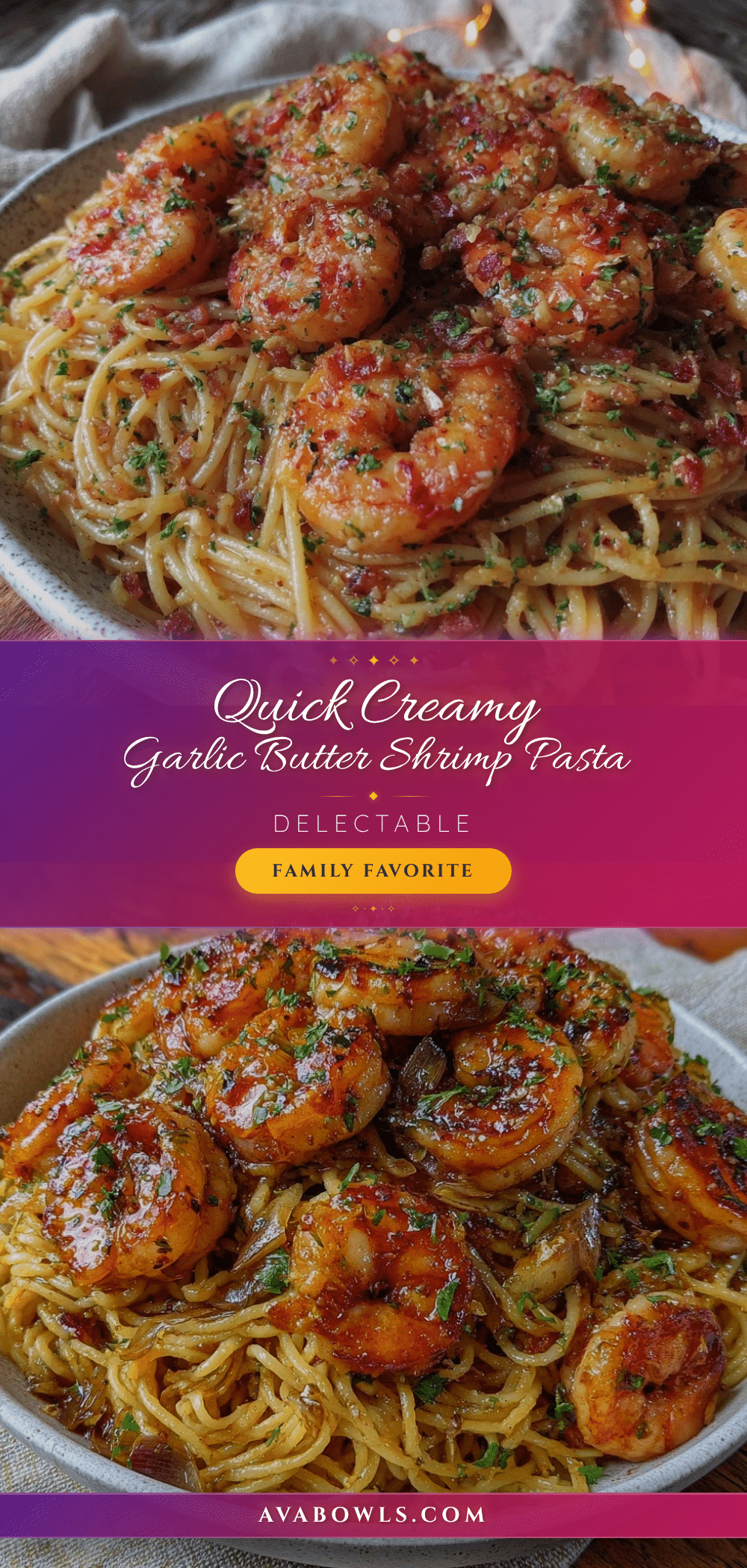 quick garlic butter shrimp pasta recipe
