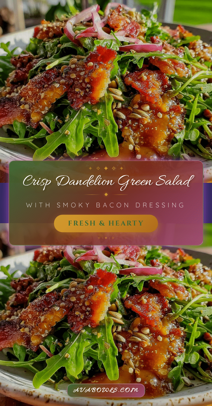 savory dandelion green salad recipe