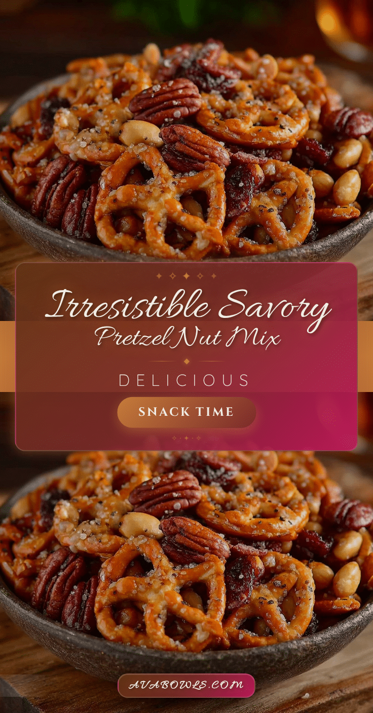 savory snack mix with pretzels and nuts recipe