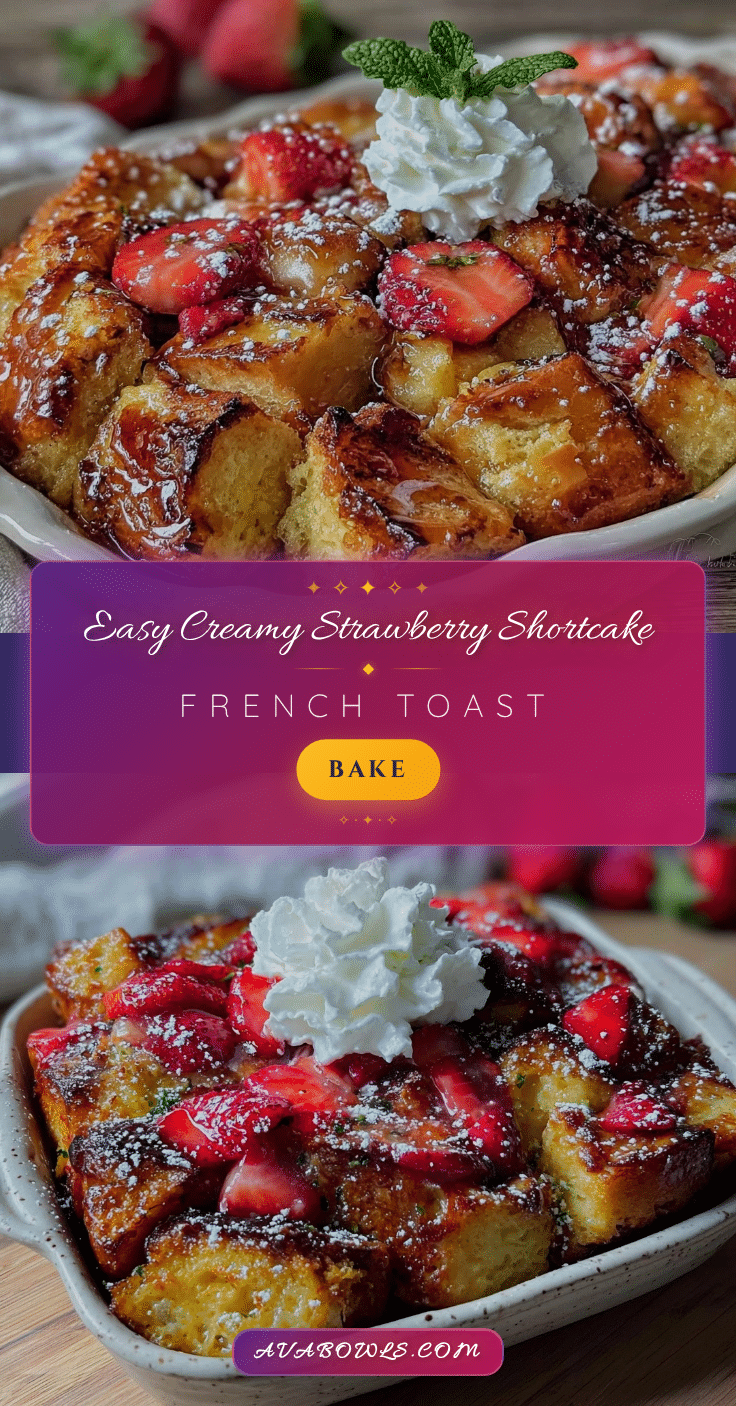 strawberry shortcake french toast bake recipe