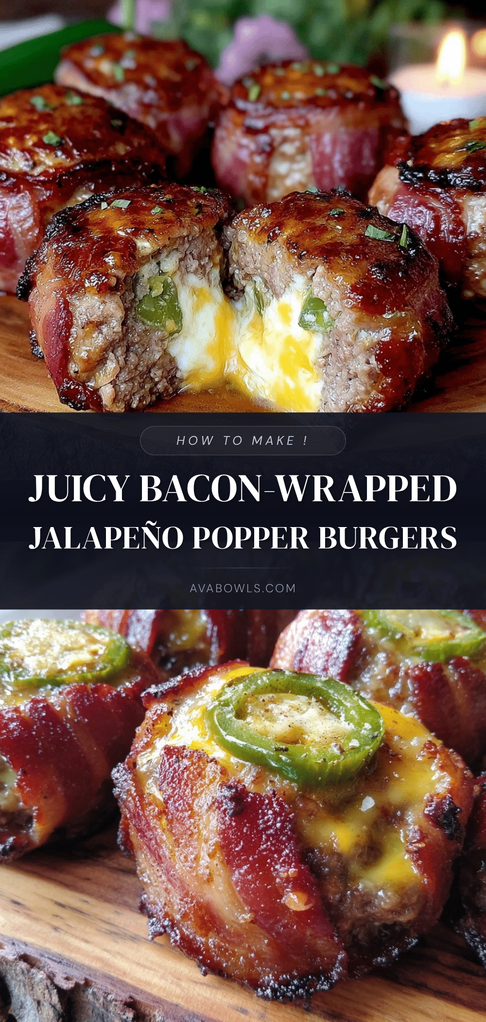 bacon-wrapped jalapeño popper stuffed burgers recipe