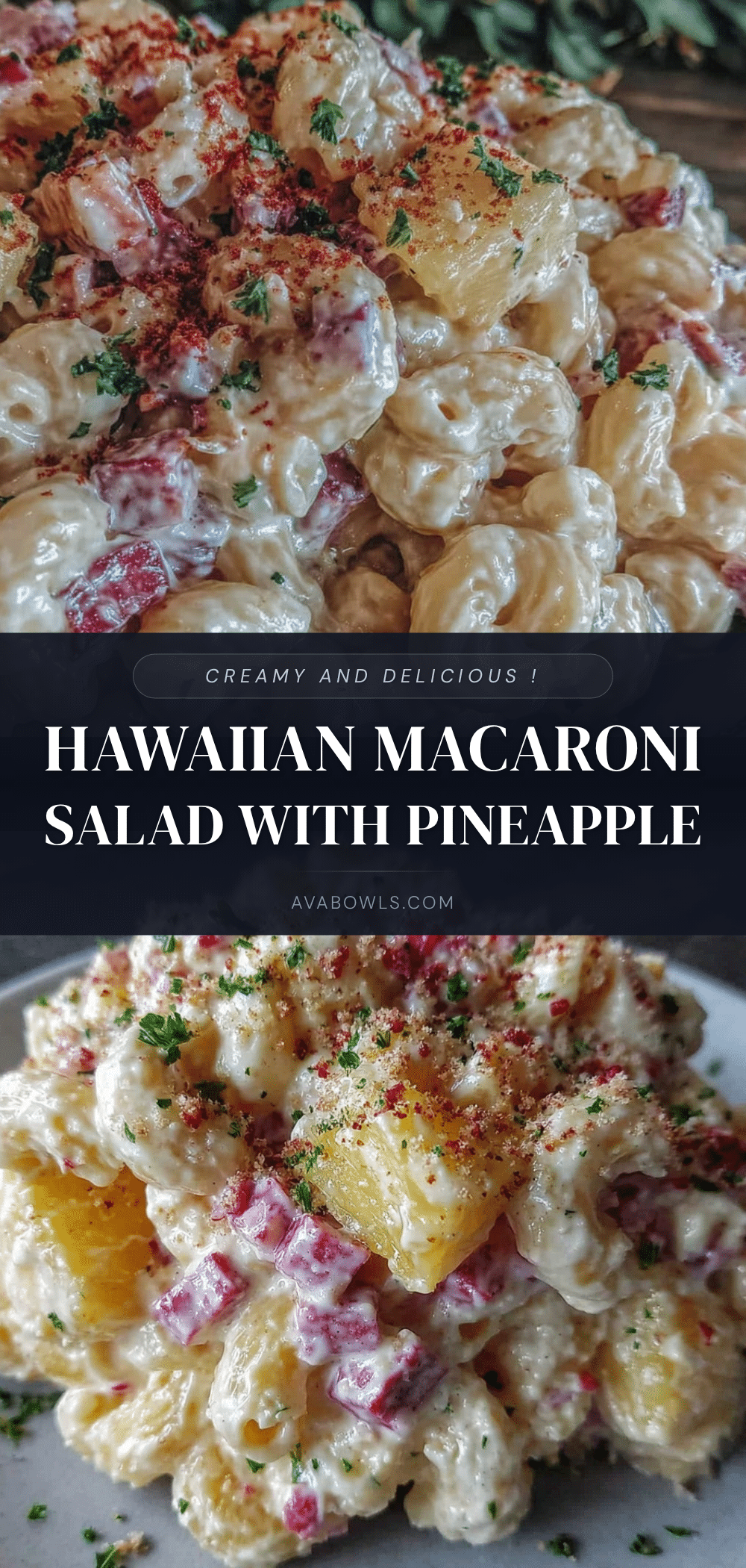 creamy Hawaiian macaroni salad recipe