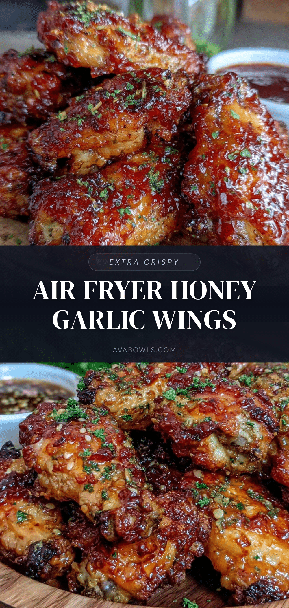 crispy air fryer honey garlic chicken wings recipe