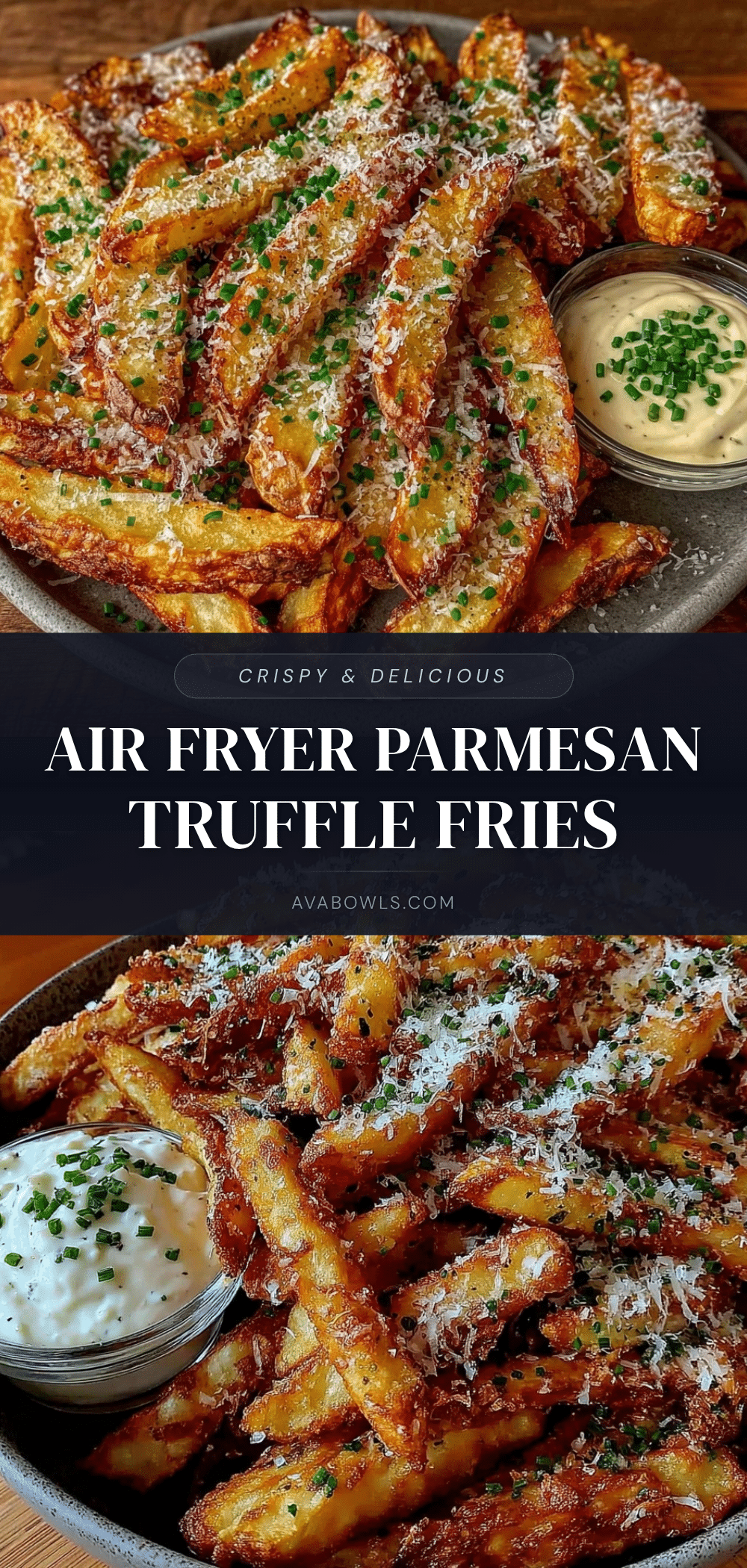 crispy air fryer parmesan truffle fries recipe