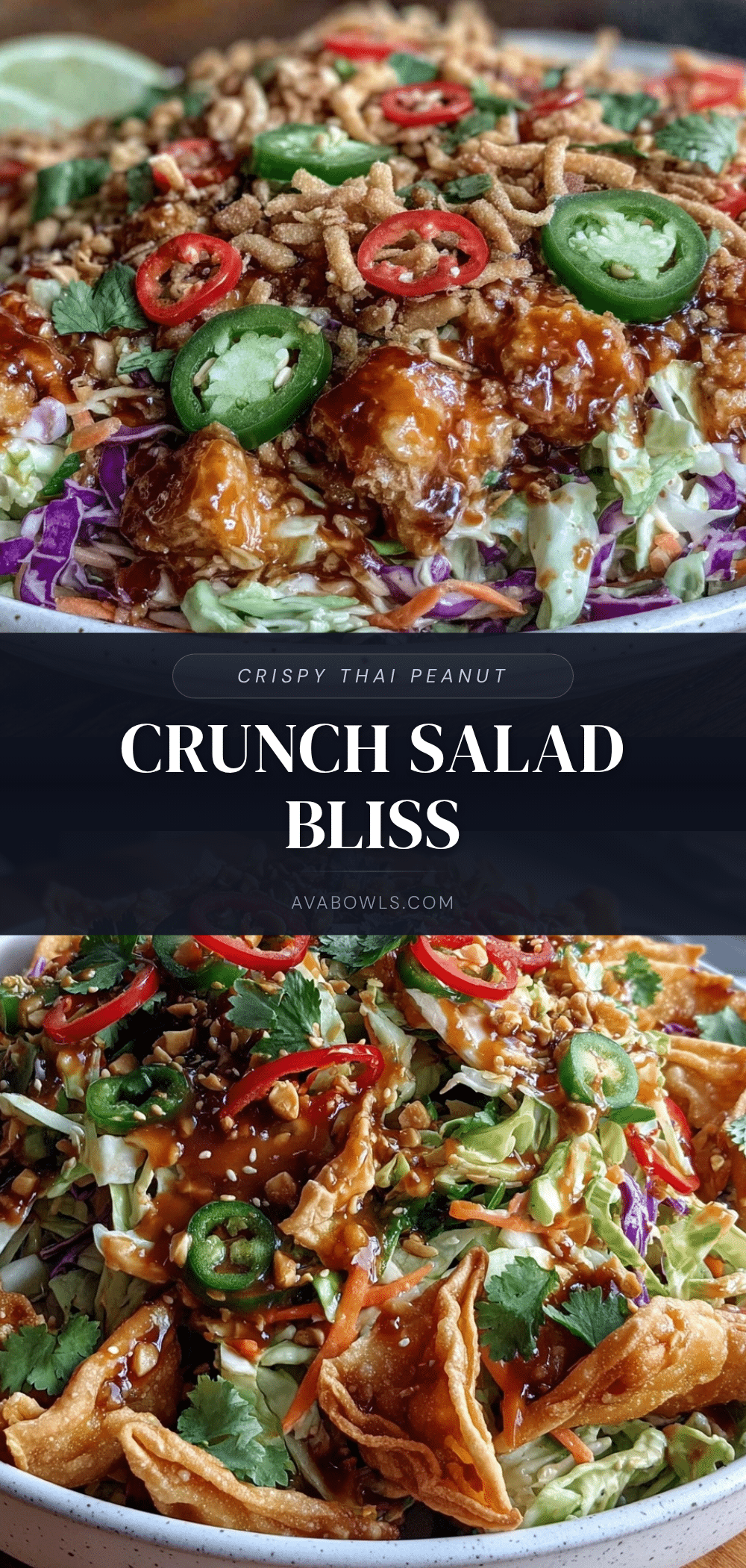 Crispy Thai Peanut Crunch Salad recipe