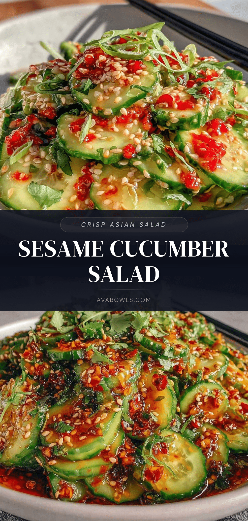 Fresh Asian Sesame Cucumber Salad recipe