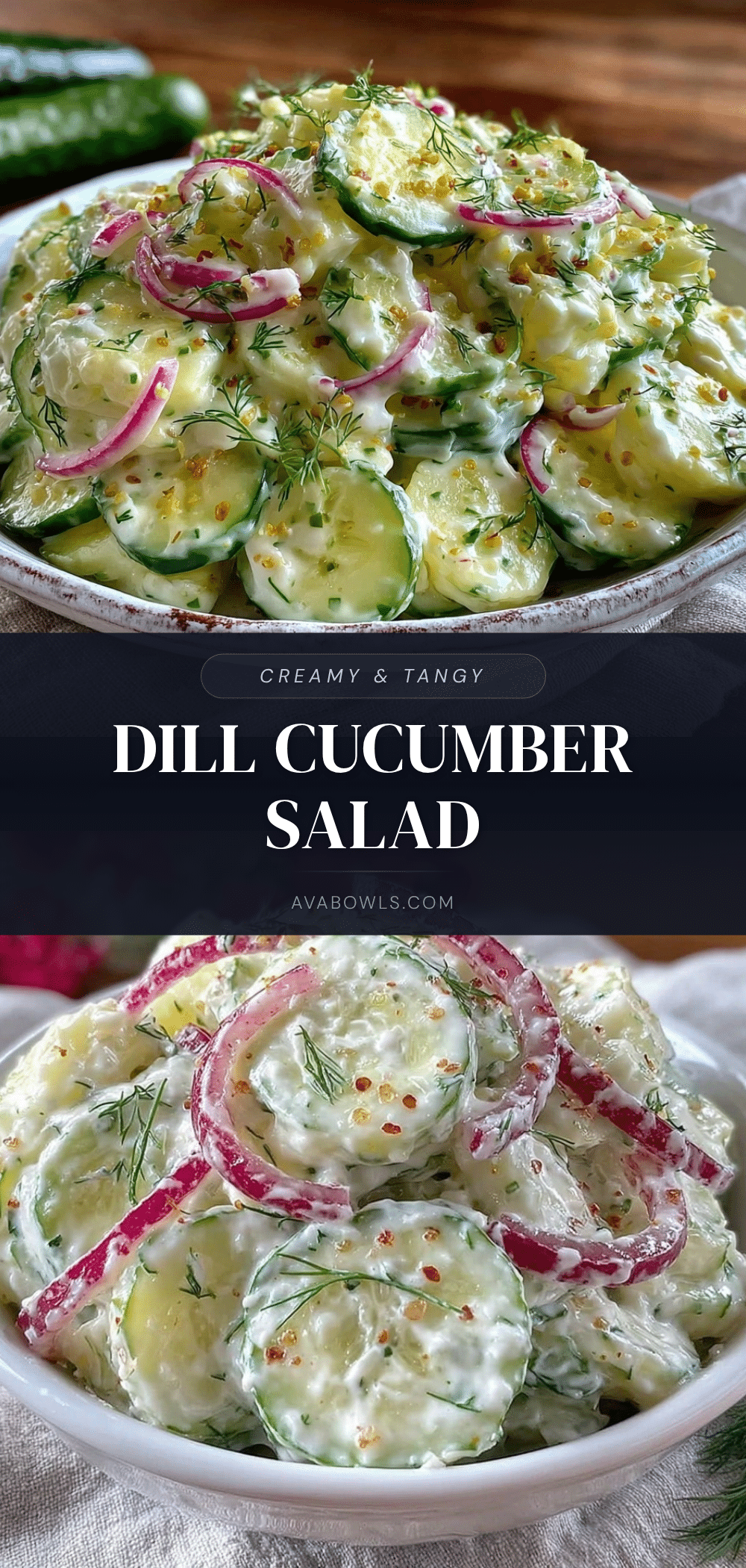 fresh creamy dill cucumber salad recipe