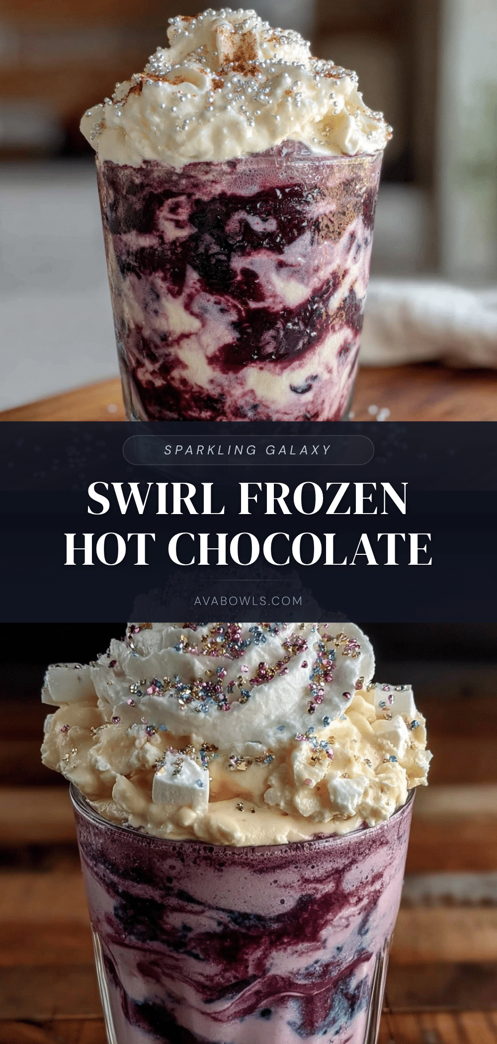 galaxy swirl frozen hot chocolate recipe