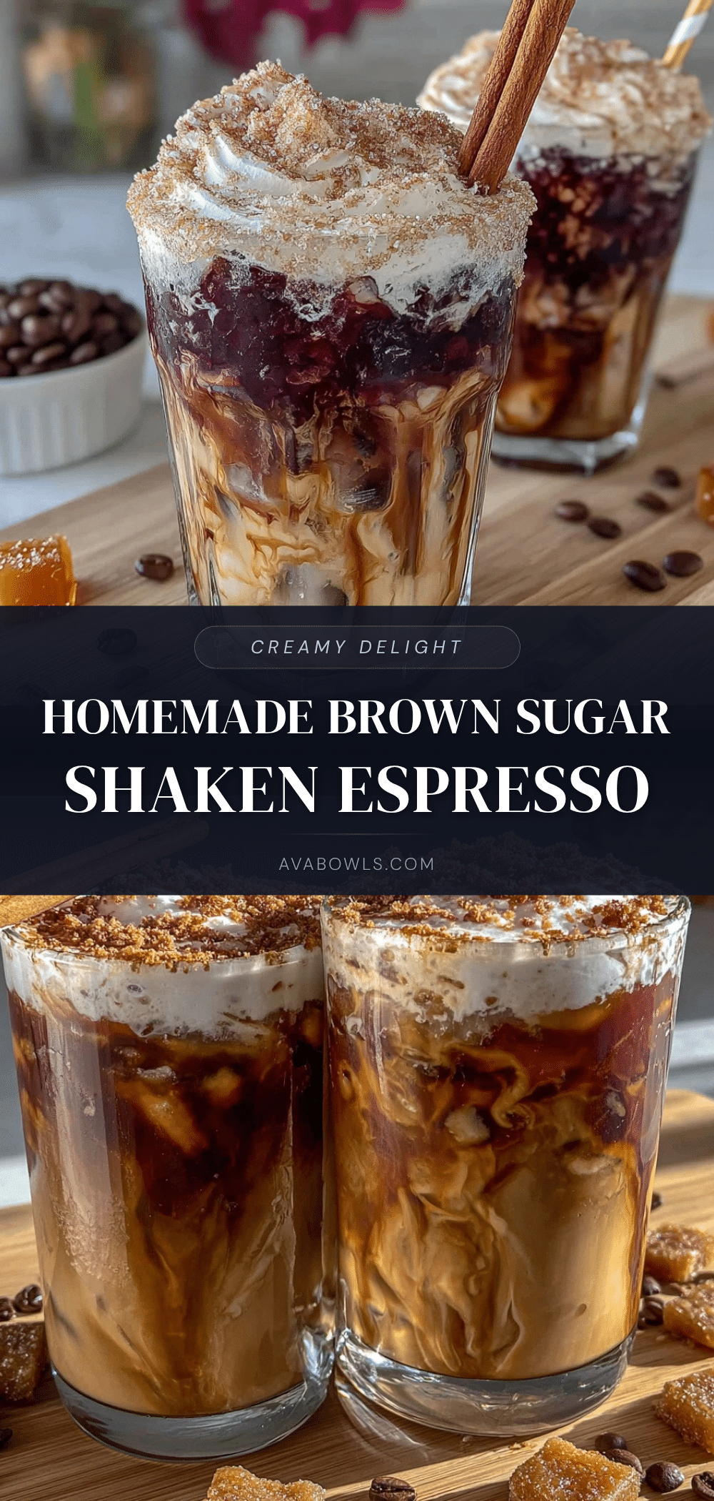 homemade Starbucks iced brown sugar oat milk shaken espresso recipe