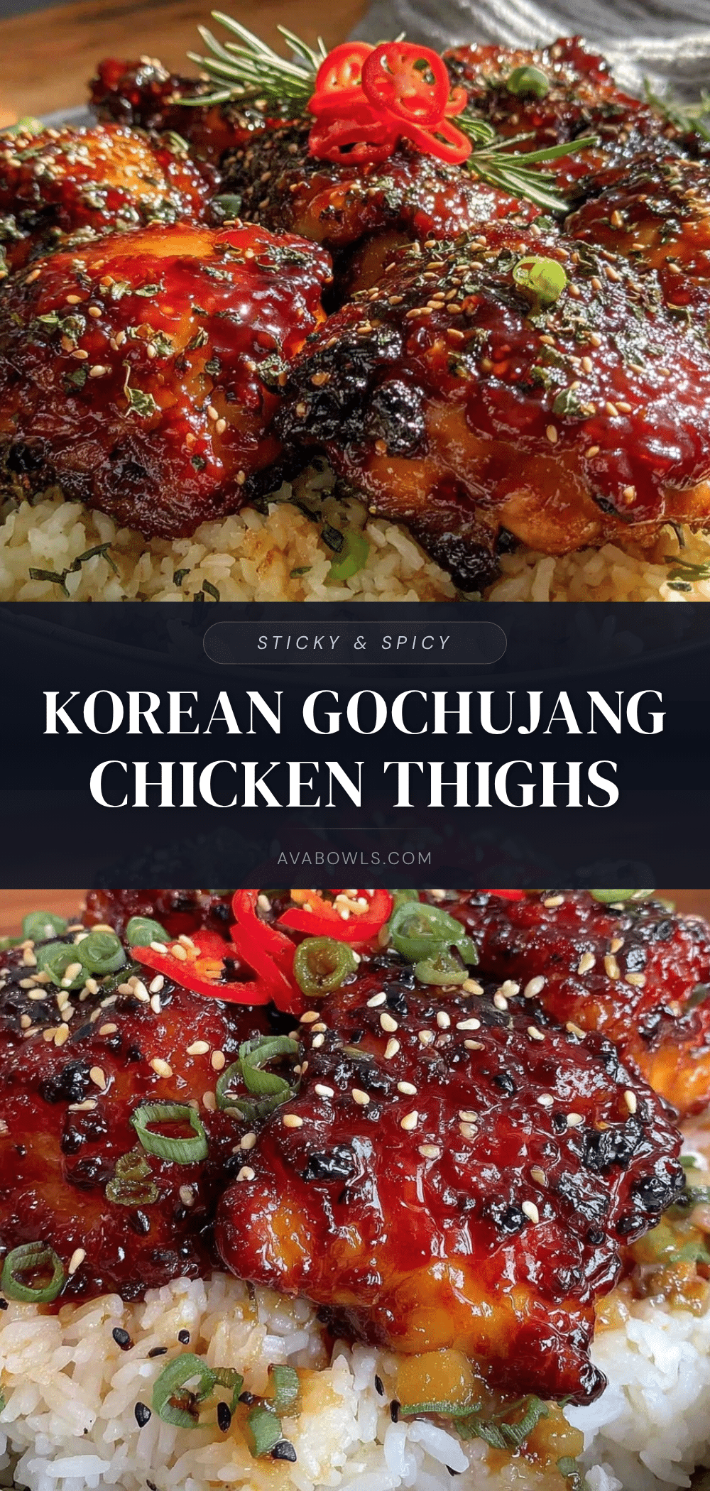 Korean gochujang glazed chicken thighs recipe