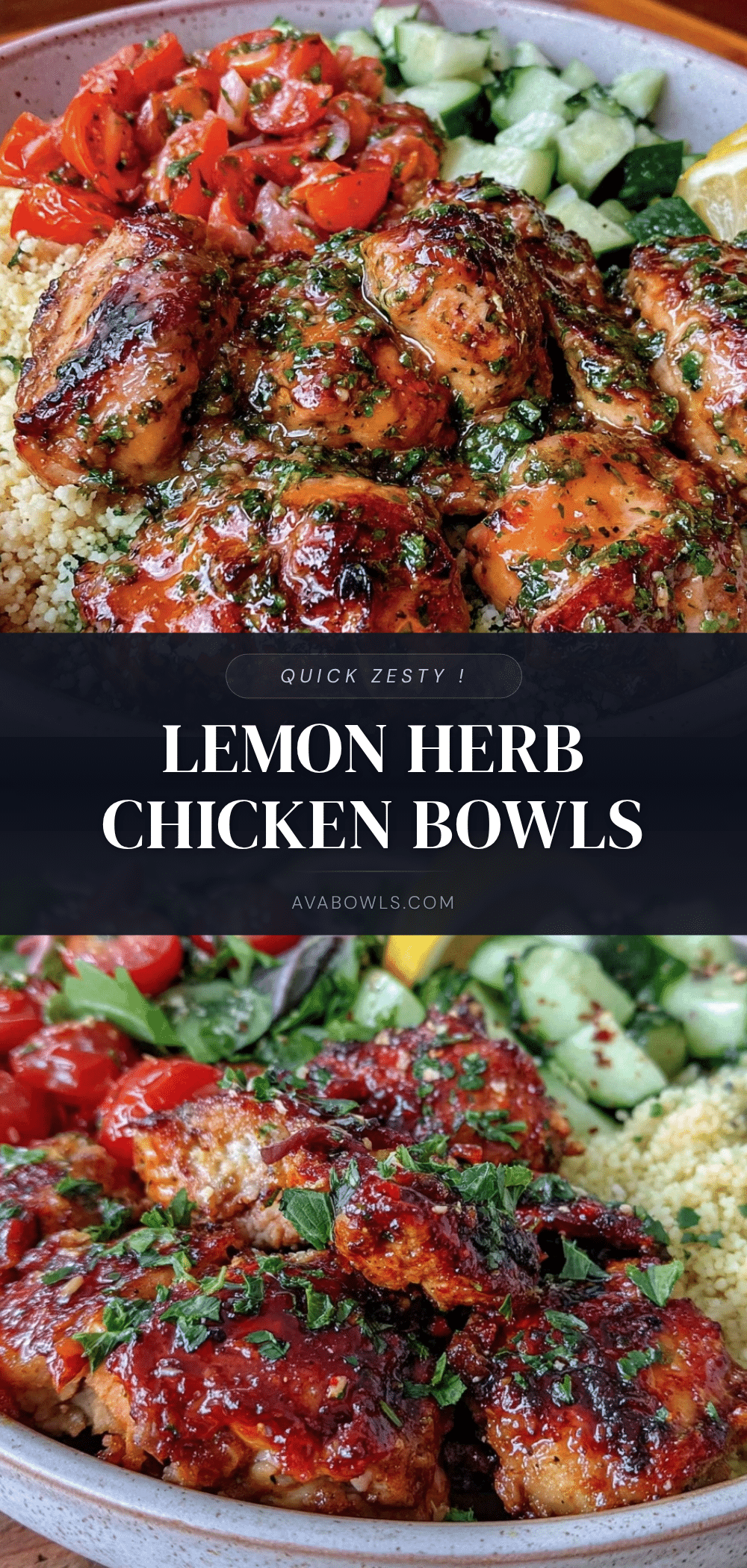 lemon herb mediterranean chicken bowls recipe